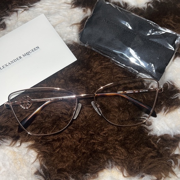 Brand new Alexander McQueen gold eye glasses - Picture 3 of 7